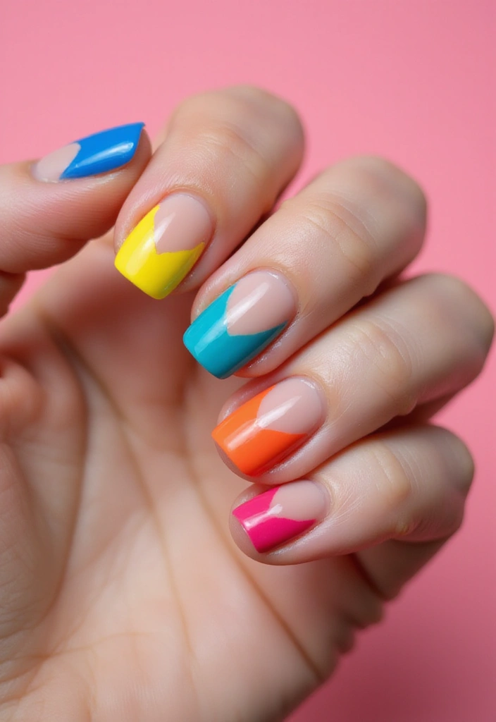 19 Hottest Nail Trends for Summer 2025 (You’ll Want to Try Them All!) - 7. Colorful French Tips