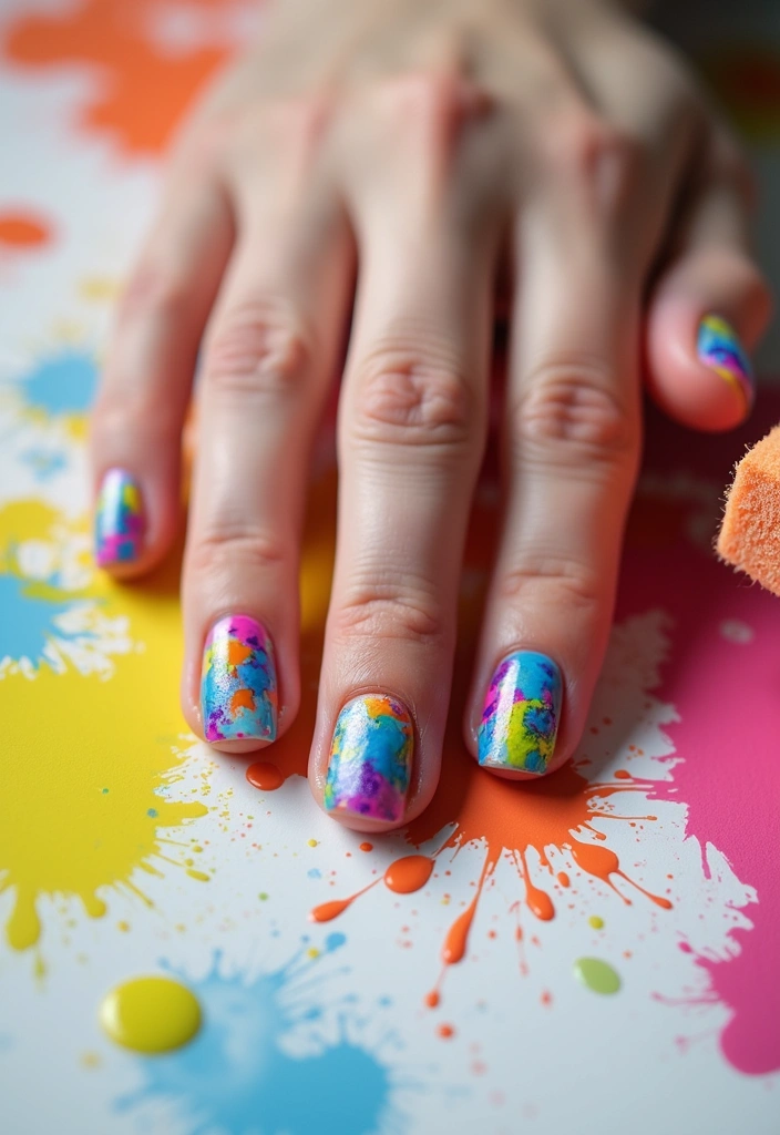 20 Trendy Nail Designs You Can DIY at Home (Wait Until You See #14!) - 9. Tie-Dye Vibes