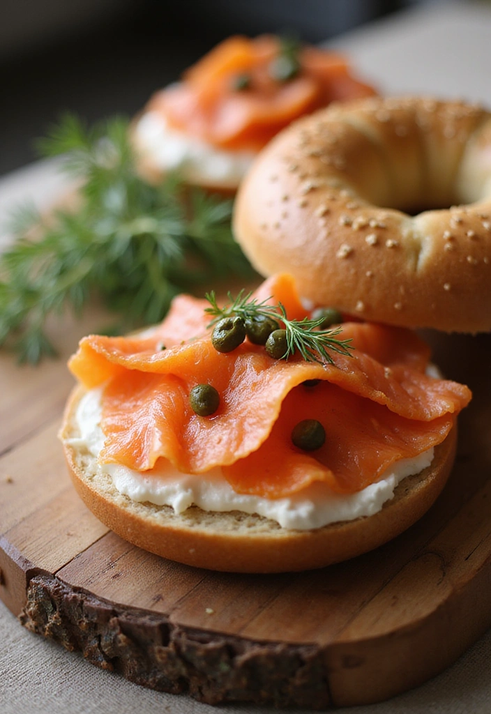 12 No-Cook Summer Meals That Are So Simple, You'll Wonder Why You Didn't Try Them Sooner! - 10. Smoked Salmon and Cream Cheese Bagel