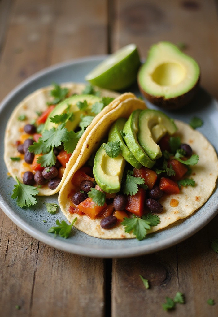16 Delicious Vegetarian Summer Meals That Will Make You Forget About Meat! - 5. Spicy Black Bean Tacos