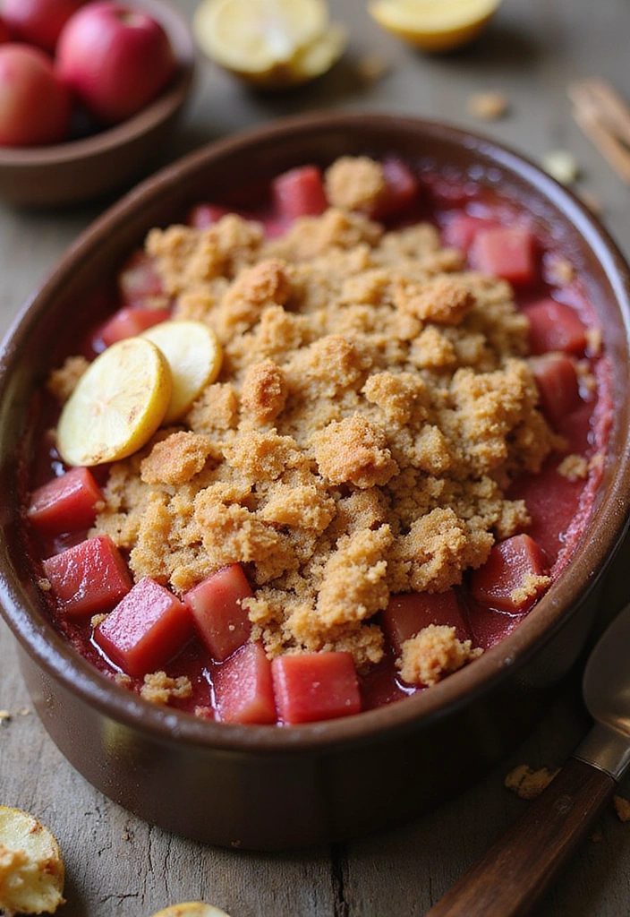 15 Decadent Rhubarb Crumble Recipes You’ll Want to Make Again and Again! - 3. Ginger-Spiced Rhubarb Crumble