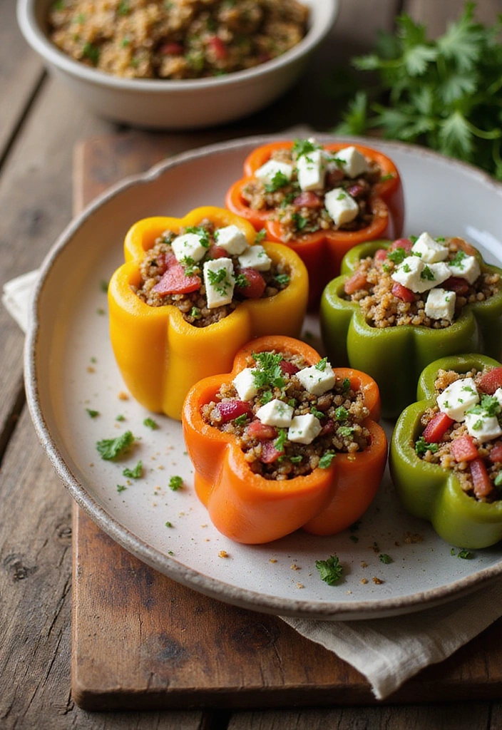 12 Savory Rhubarb Recipes That Will Change Your Dinner Game Forever! - 6. Rhubarb and Feta Stuffed Peppers