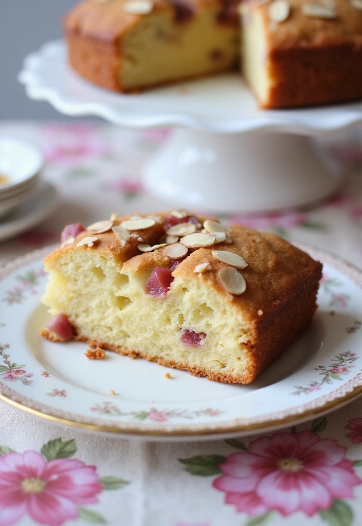 14 Moist Rhubarb Cake Recipes That Are Simply Irresistible (Wait Until You Taste #9!) - 14. Rhubarb Almond Cake
