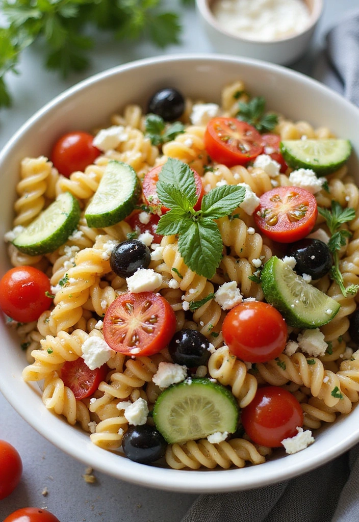 15 Insanely Easy Summer Meals That'll Keep You Cool and Refreshed! - 6. Greek Pasta Salad