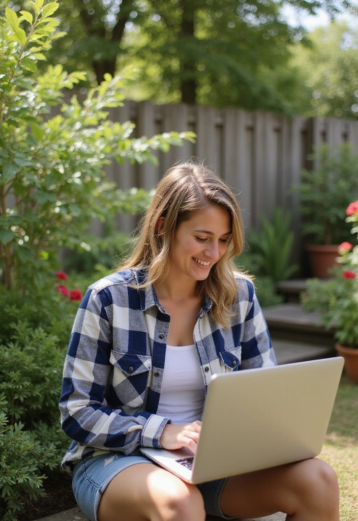 20 Comfy Work-from-Home Outfits That’ll Keep You Productive and Stylish! - 19. Flannel Shirt and Denim Shorts