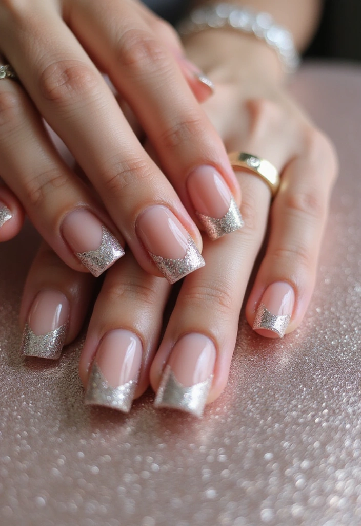10 Stunning French Nail Designs You Can DIY at Home (You'll Love #4!) - 2. Glitter Gradient French Nails