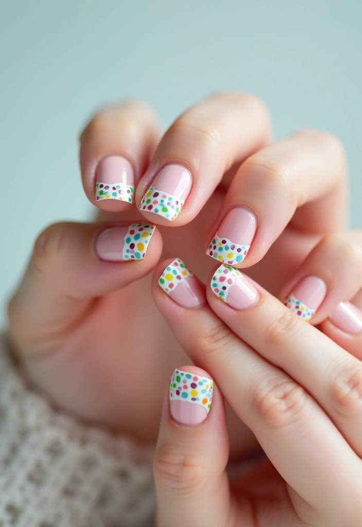 20 Stunning French Tip Nails Ideas That Will Leave You Breathless (Wait Until You See #8!) - 9. Dotted Delight