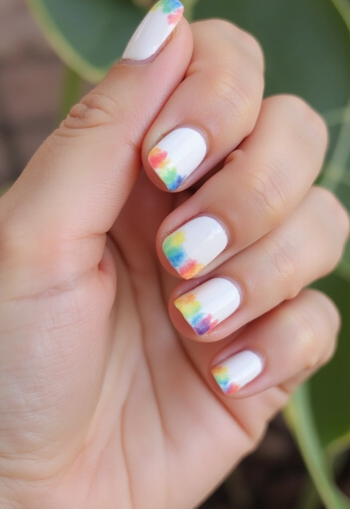 15 Colorful French Tip Nails That’ll Brighten Your Day (You Won't Believe #8!) - 12. Tie-Dye Tips