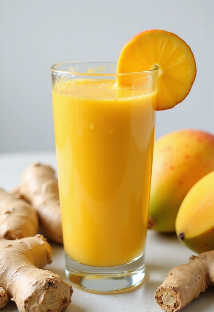 12 Delicious Smoothie Recipes That Will Boost Your Energy (Try #9 for a Surprise!) - 5. Spicy Mango Ginger Smoothie