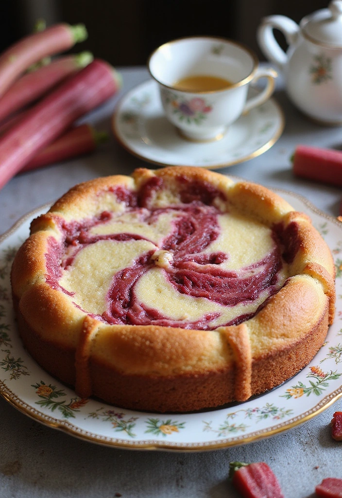 14 Moist Rhubarb Cake Recipes That Are Simply Irresistible (Wait Until You Taste #9!) - 12. Rhubarb Marble Cake