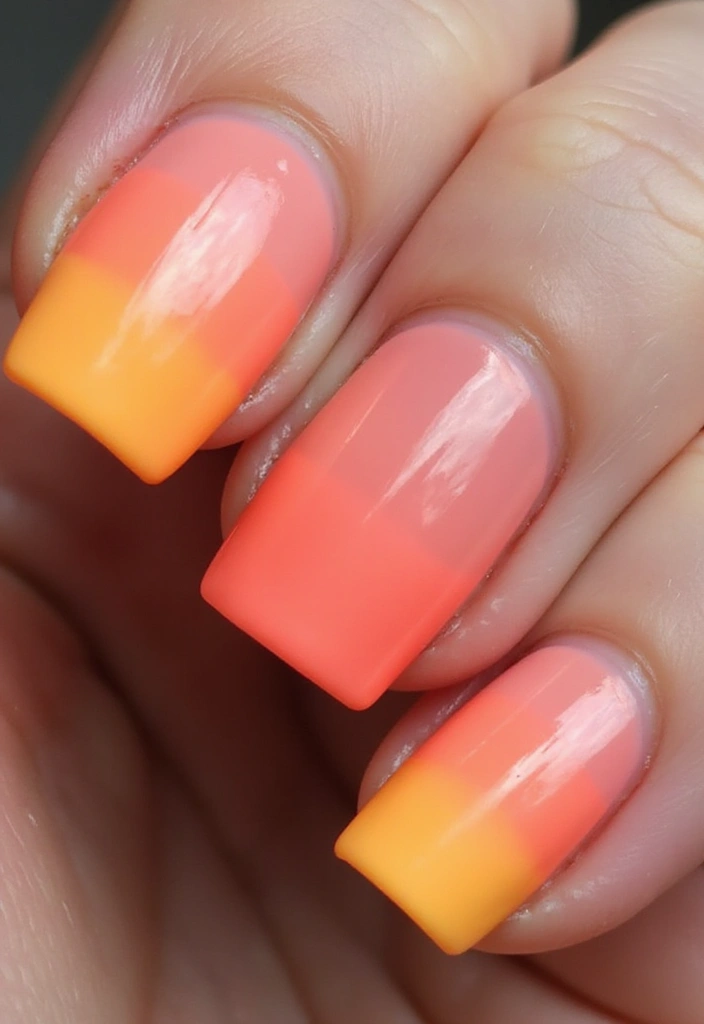 16 Easy Step-by-Step Summer Nails 2025 Tutorials That Anyone Can Master! (Watch Out for #4!) - 1. Tropical Sunset Nails