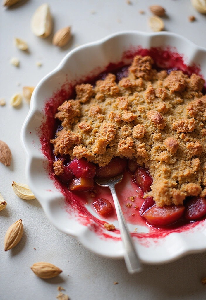 11 Scrumptious Rhubarb Crumble Recipes That Are Too Good to Share! - 6. Spiced Rhubarb Crumble with Cardamom