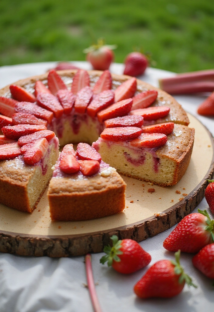14 Moist Rhubarb Cake Recipes That Are Simply Irresistible (Wait Until You Taste #9!) - 4. Strawberry Rhubarb Cake