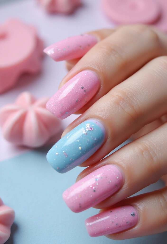 13 Pastel Summer Nails That Are Perfect for a Sweet, Dreamy Look! - 1. Cotton Candy Dream