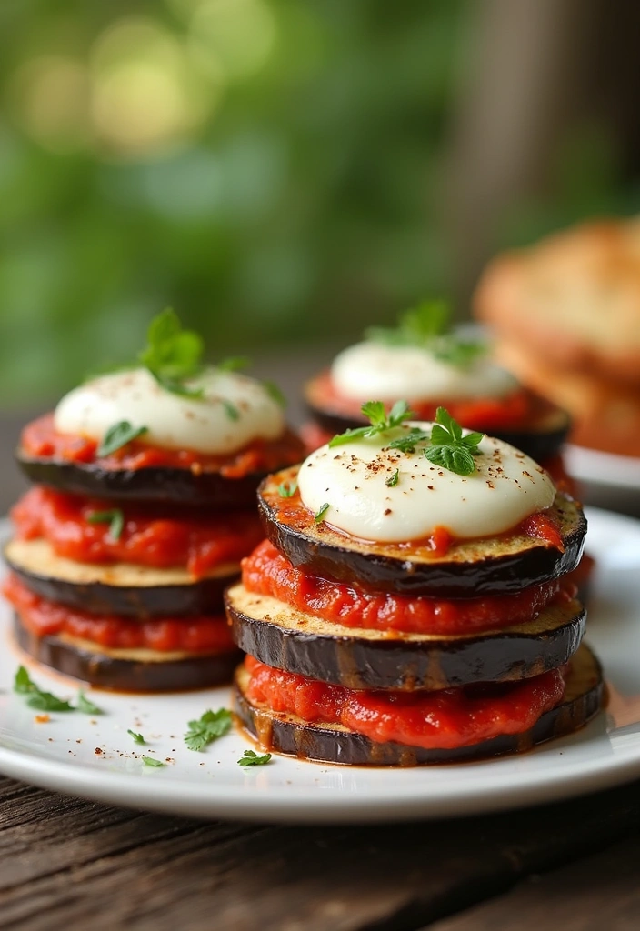 16 Delicious Vegetarian Summer Meals That Will Make You Forget About Meat! - 13. Eggplant Parmesan Stacks