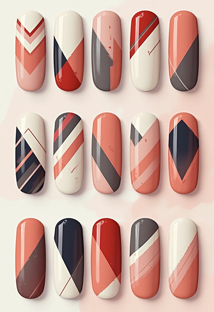 19 Hottest Nail Trends for Summer 2025 (You’ll Want to Try Them All!) - 4. Geometric Designs