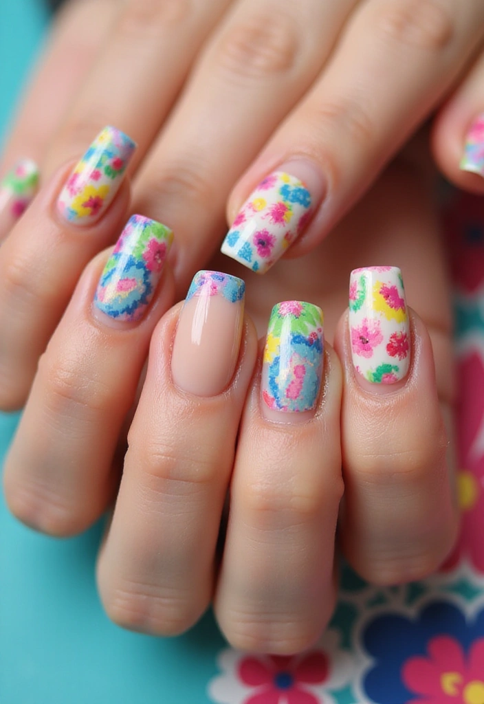 22 Luxury French Nail Ideas That Will Make You Feel Like Royalty! (Perfect for Events!) - 16. Funky Graphic French Nails