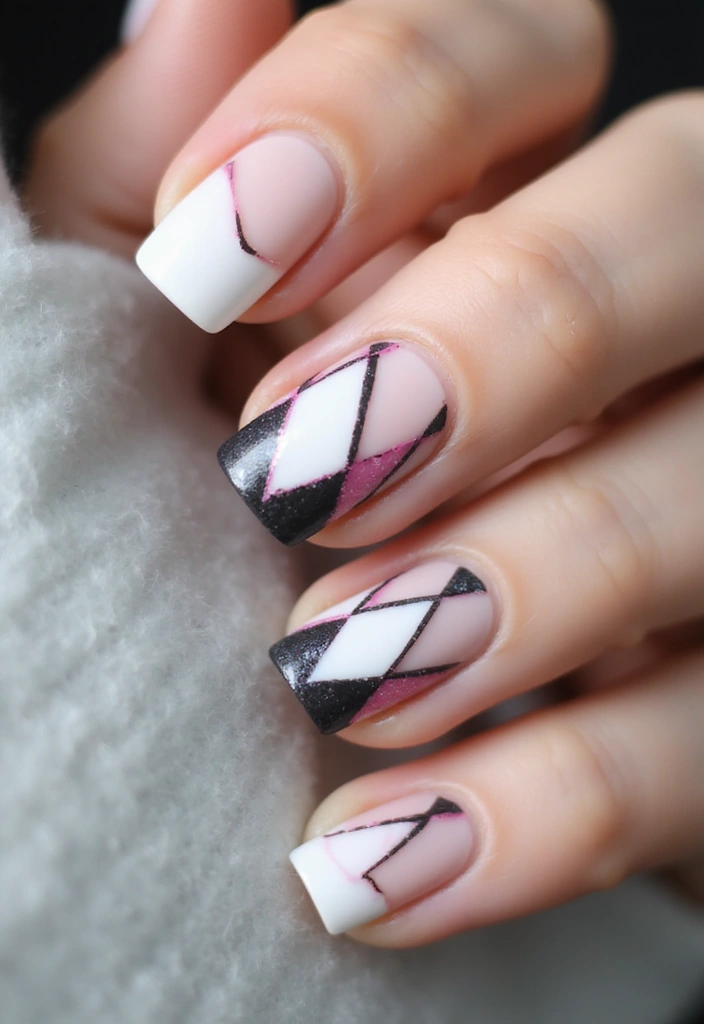 22 Luxury French Nail Ideas That Will Make You Feel Like Royalty! (Perfect for Events!) - 9. Geometric French Nails
