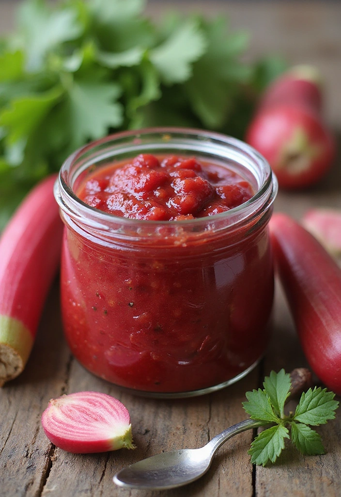 14 Delicious Vegan Rhubarb Recipes That'll Surprise Even the Meat Lovers! - 2. Rhubarb Chutney