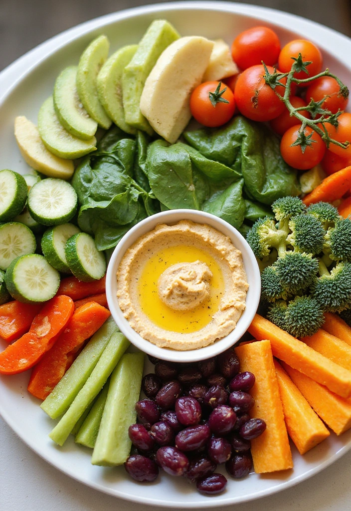12 No-Cook Summer Meals That Are So Simple, You'll Wonder Why You Didn't Try Them Sooner! - 9. Hummus and Veggie Platter