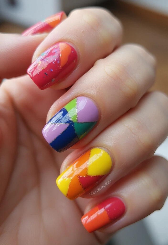 30 Creative Nail Design Inspirations for Summer 2025 (Get Ready to Be Inspired!) - 15. Color Block