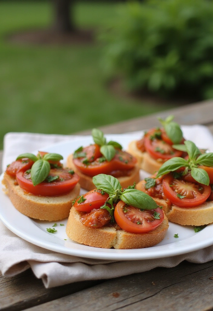 11 Vegetarian Summer Meals That Are Bursting with Flavor (Wait Until You Try #3!) - 8. Tomato Basil Bruschetta