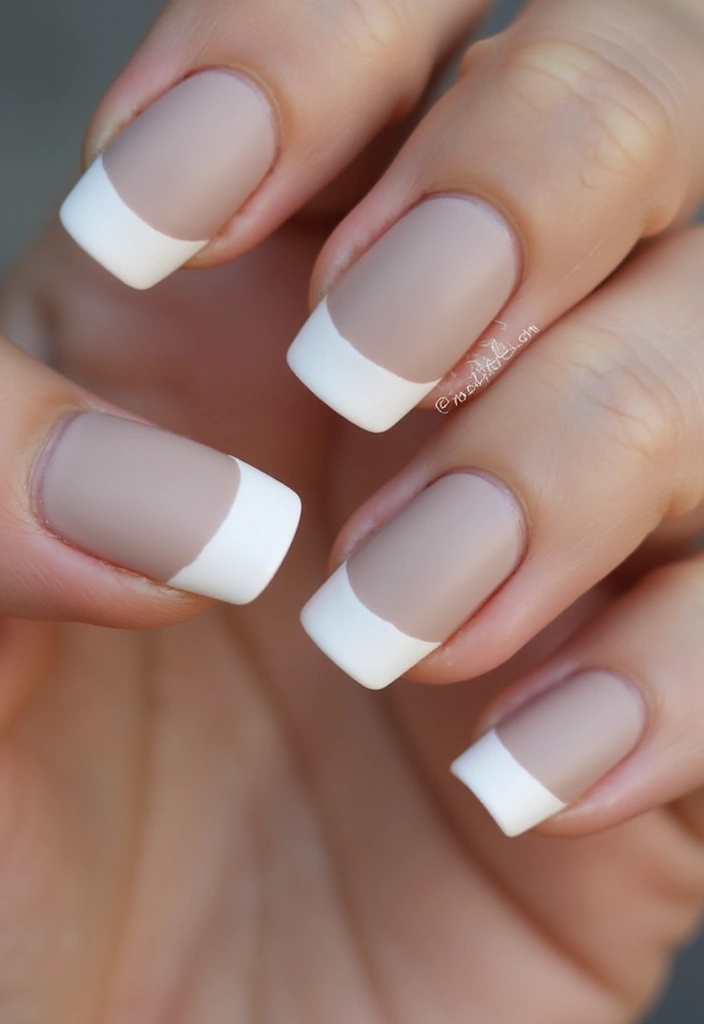20 Stunning French Tip Nails Ideas That Will Leave You Breathless (Wait Until You See #8!) - 7. Matte Magic