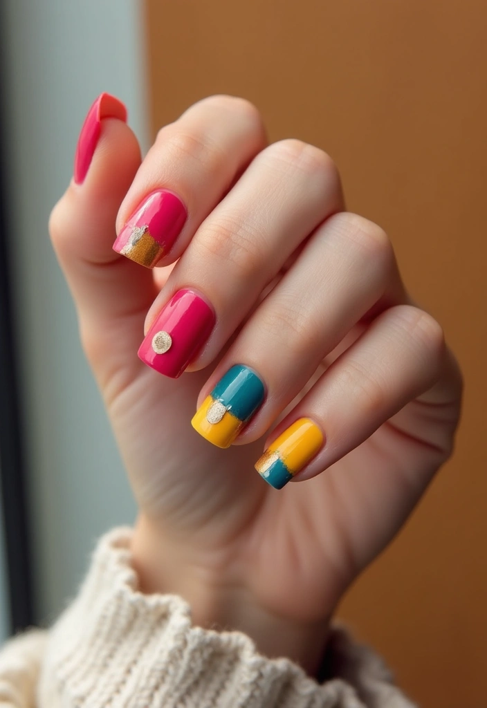 25 DIY French Nail Designs That Are Shockingly Simple (and Gorgeous!) - 12. Color Block French Tips