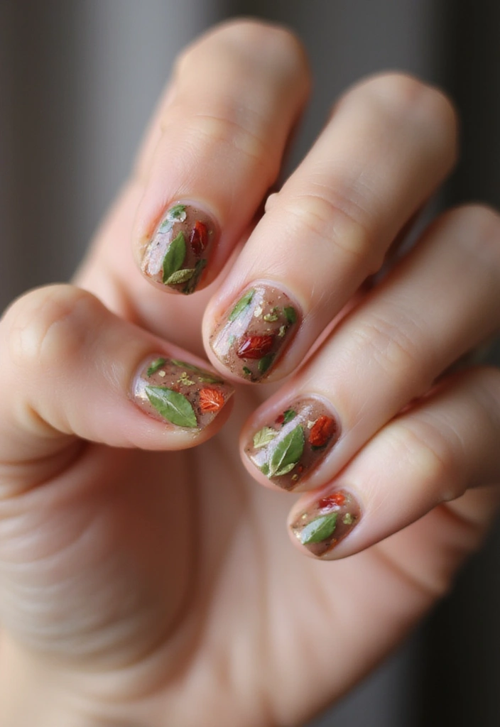 30 Creative Nail Design Inspirations for Summer 2025 (Get Ready to Be Inspired!) - 27. Nature-Inspired