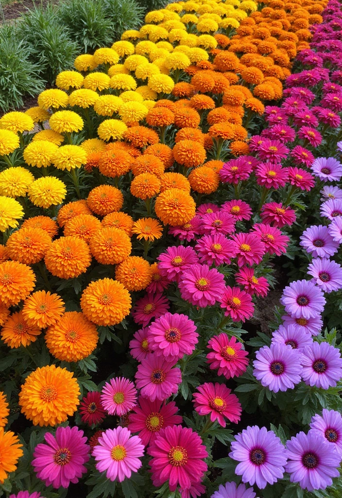 10 Colorful Flower Garden Ideas That Will Transform Your Yard Into Paradise! - 1. Rainbow Burst Garden