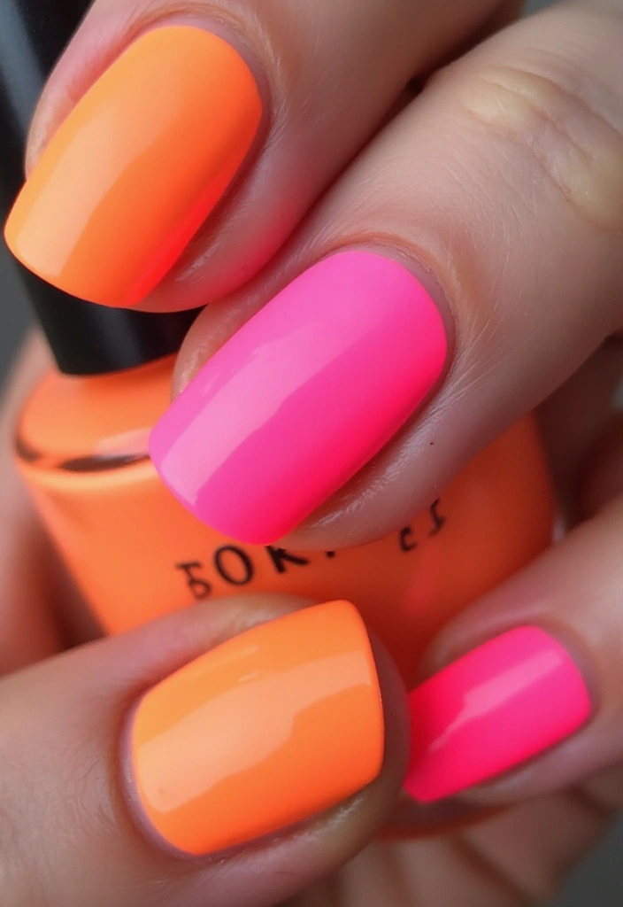 18 Creative French Nail Art Techniques You Didn't Know You Needed! - 10. Neon French Tips