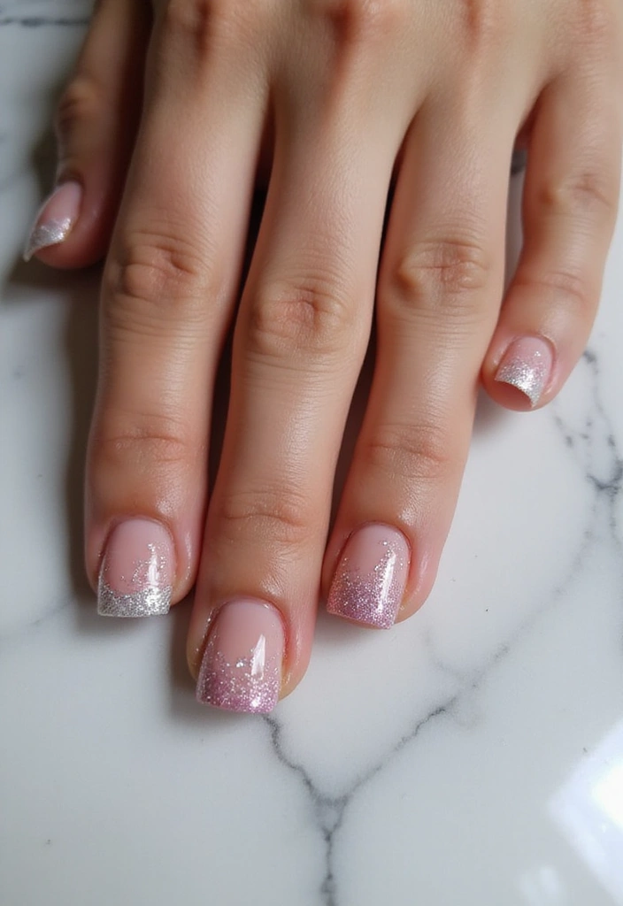 10 Classic French Tip Nails That Will Elevate Your Elegance (Number 5 Is a Must-Try!) - 3. Glittery French Tips