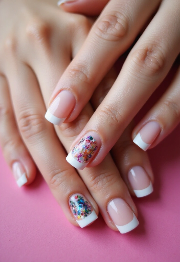 10 Classic French Tip Nails That Will Elevate Your Elegance (Number 5 Is a Must-Try!) - 10. Classic French Tips with Nail Art Accents