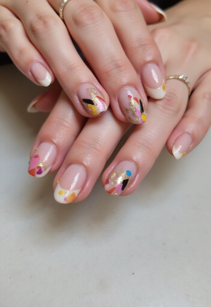 9 Chic Short French Nail Designs That Prove Less Is More (You’ll Want to Try #3!) - 4. Geometric Edge