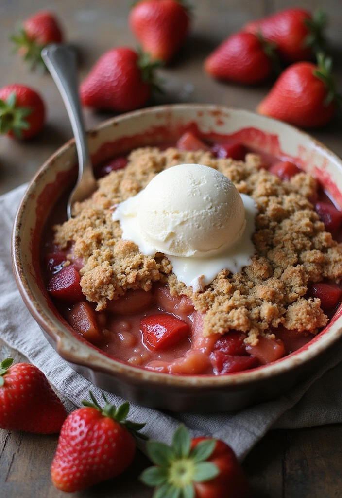 11 Scrumptious Vegan Rhubarb Recipes You Never Knew You Needed! - 1. Rhubarb Strawberry Crumble