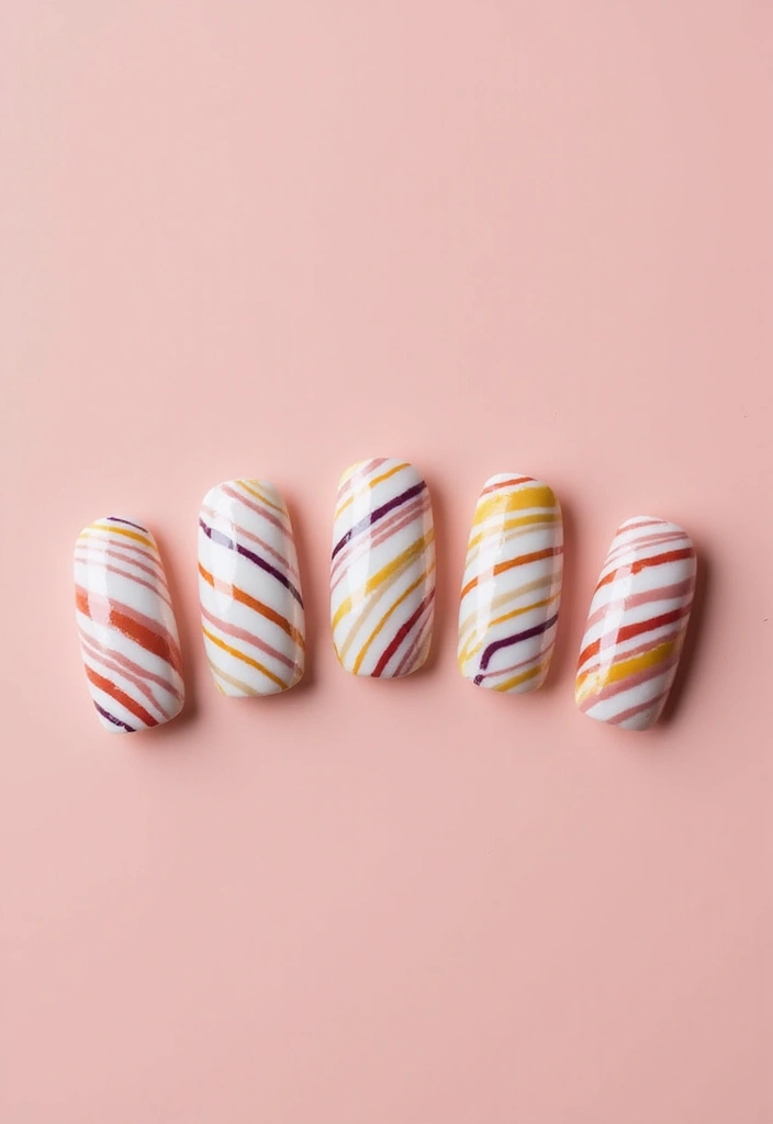 25 Colorful Summer Nails for 2025 That Will Make You Shine Bright! - 15. Minimalist Stripes
