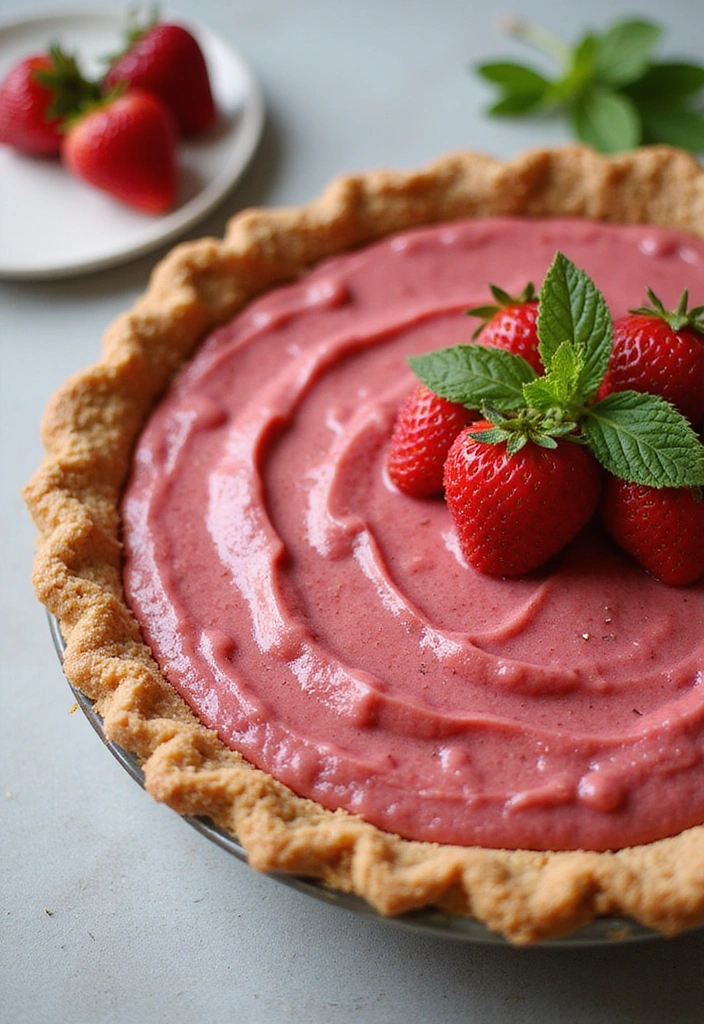 12 Irresistible Rhubarb Pie Recipes That'll Make You Drool (You'll Want to Bake #5!) - 12. No-Bake Rhubarb Pie