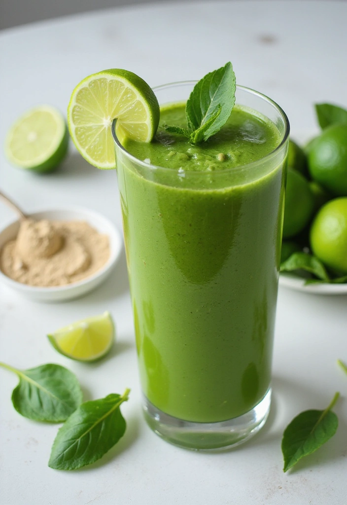 12 Delicious Smoothie Recipes That Will Boost Your Energy (Try #9 for a Surprise!) - 12. Zesty Green Protein Smoothie
