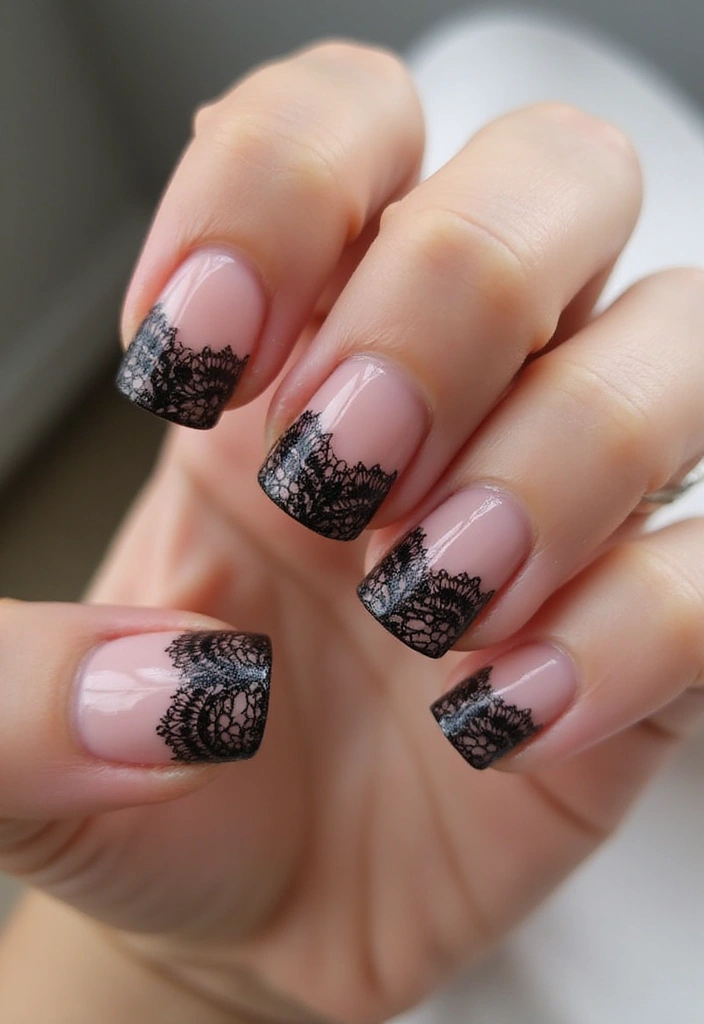 18 Creative French Nail Art Techniques You Didn't Know You Needed! - 9. Lace French Manicure