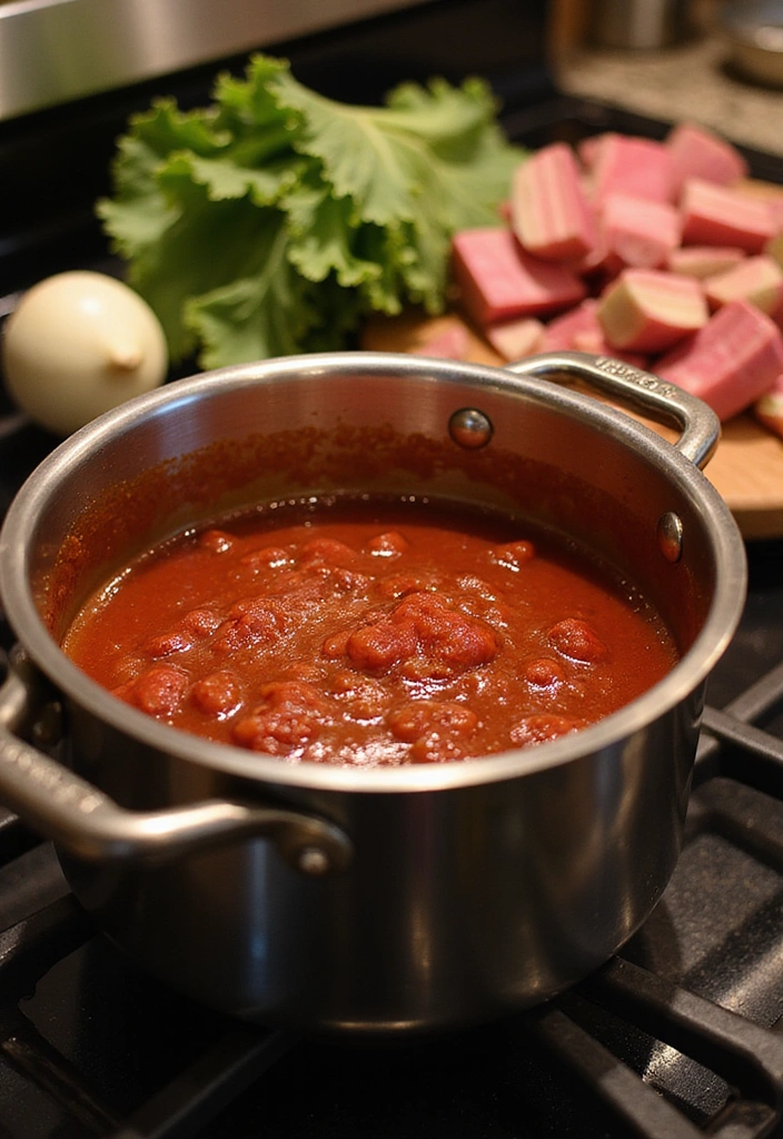 12 Savory Rhubarb Recipes That Will Change Your Dinner Game Forever! - 5. Rhubarb-Infused BBQ Sauce