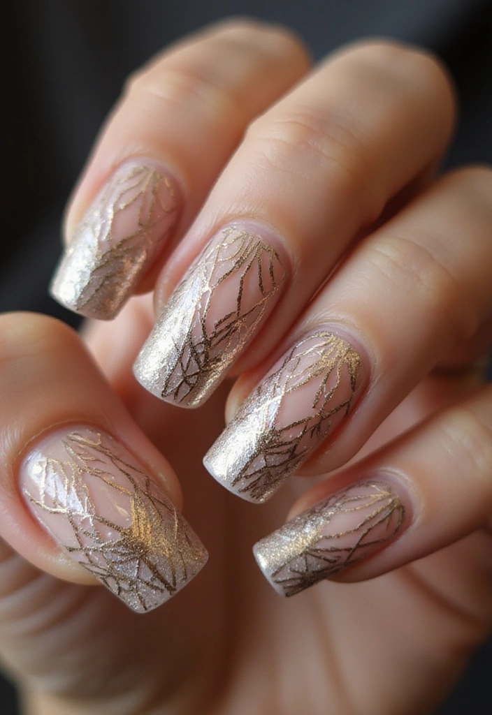 22 Luxury French Nail Ideas That Will Make You Feel Like Royalty! (Perfect for Events!) - 19. Art Deco Inspired French Nails