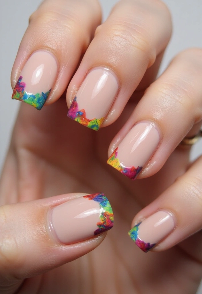 15 Colorful French Tip Nails That’ll Brighten Your Day (You Won't Believe #8!) - 14. Artistic Swirls
