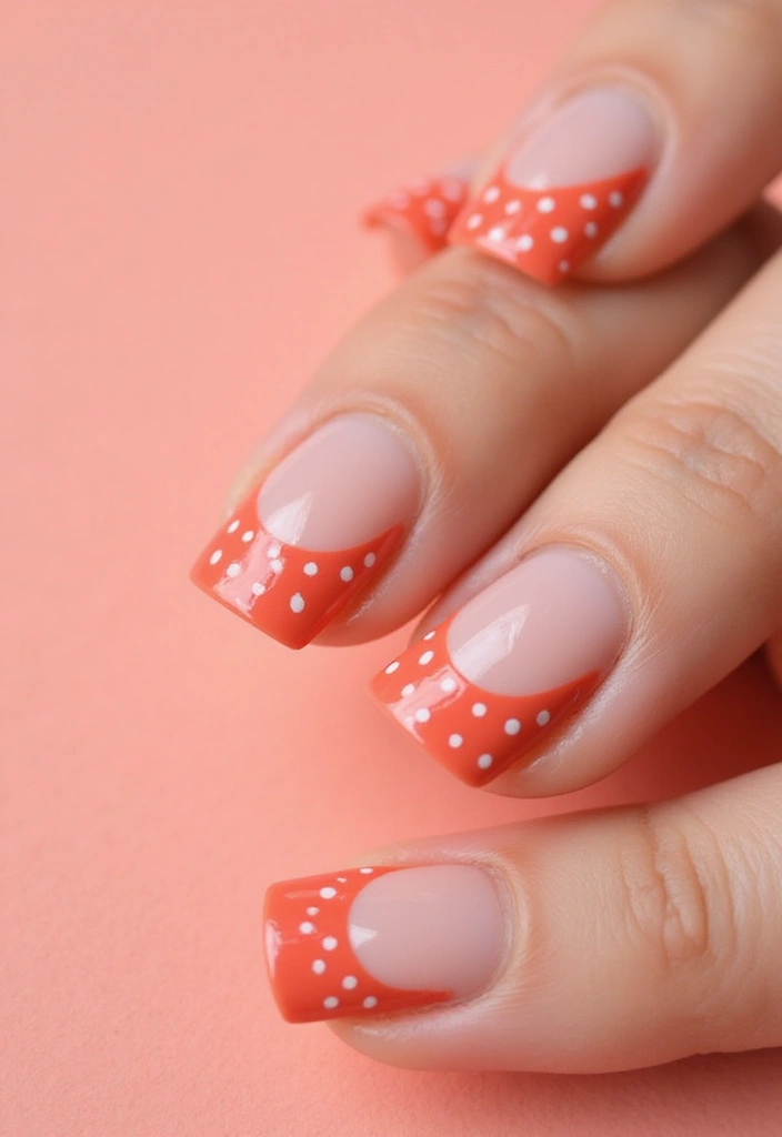 19 Pastel French Tip Nail Designs You Need to Try This Spring! - 7. Soft Coral Touch