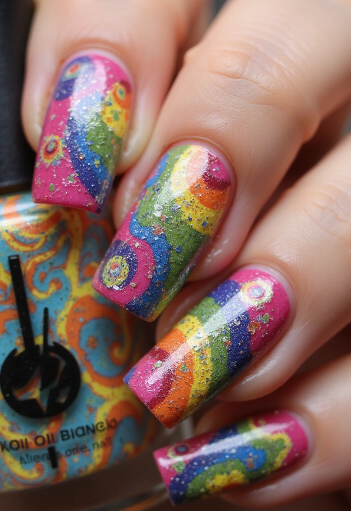 30 Creative Nail Design Inspirations for Summer 2025 (Get Ready to Be Inspired!) - 21. Colorful Swirls