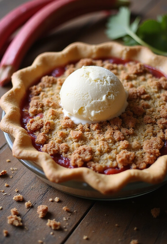 12 Irresistible Rhubarb Pie Recipes That'll Make You Drool (You'll Want to Bake #5!) - 3. Rhubarb Crumble Pie