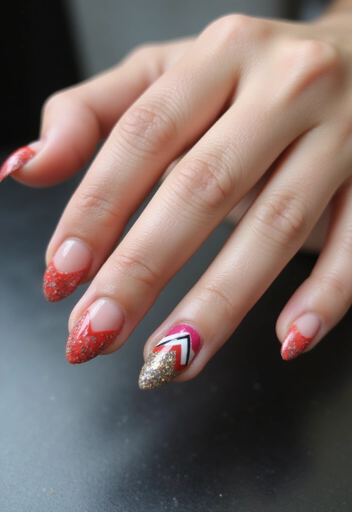 25 DIY French Nail Designs That Are Shockingly Simple (and Gorgeous!) - 16. Chevron French Tips