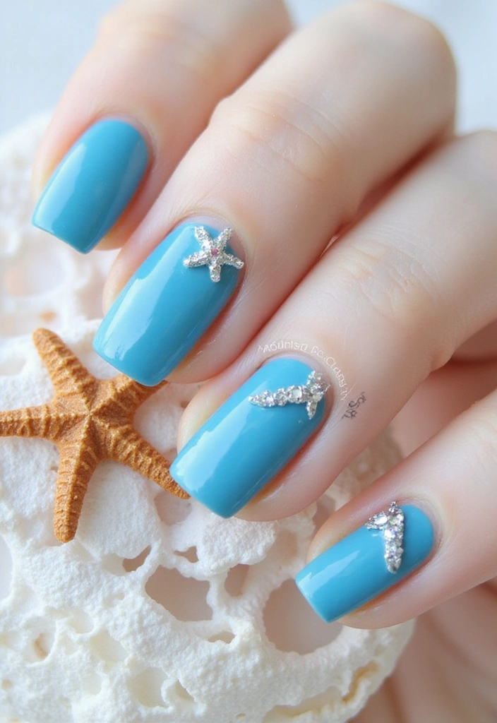 20 Eye-Catching Summer Nail Colors for 2025 That Will Turn Heads (You Won't Believe #12!) - 2. Ocean Blue