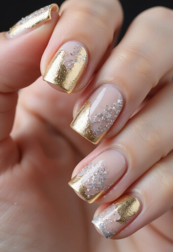 11 Nail Art Techniques to Perfect Your French Nails (You’ll Be a Pro After #5!) - 6. Foil Accents