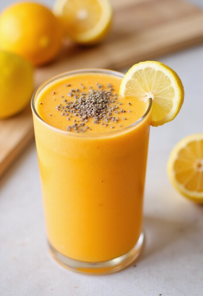 12 Delicious Smoothie Recipes That Will Boost Your Energy (Try #9 for a Surprise!) - 9. Surprise Citrus Chia Smoothie