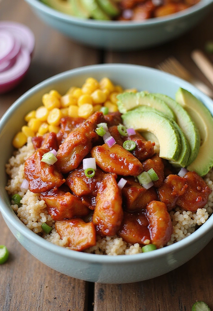 13 Colorful Summer Grain Bowls You Can Customize for Every Craving! - 11. BBQ Chicken Bowl